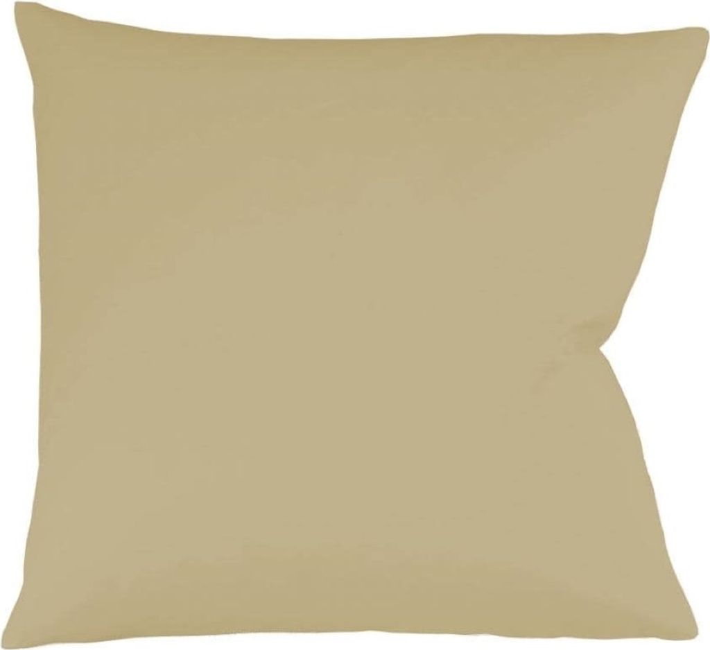 sleepling – Satin Kissenbezug, 100% seidig weiche Baumwolle, 80x80 cm, beige