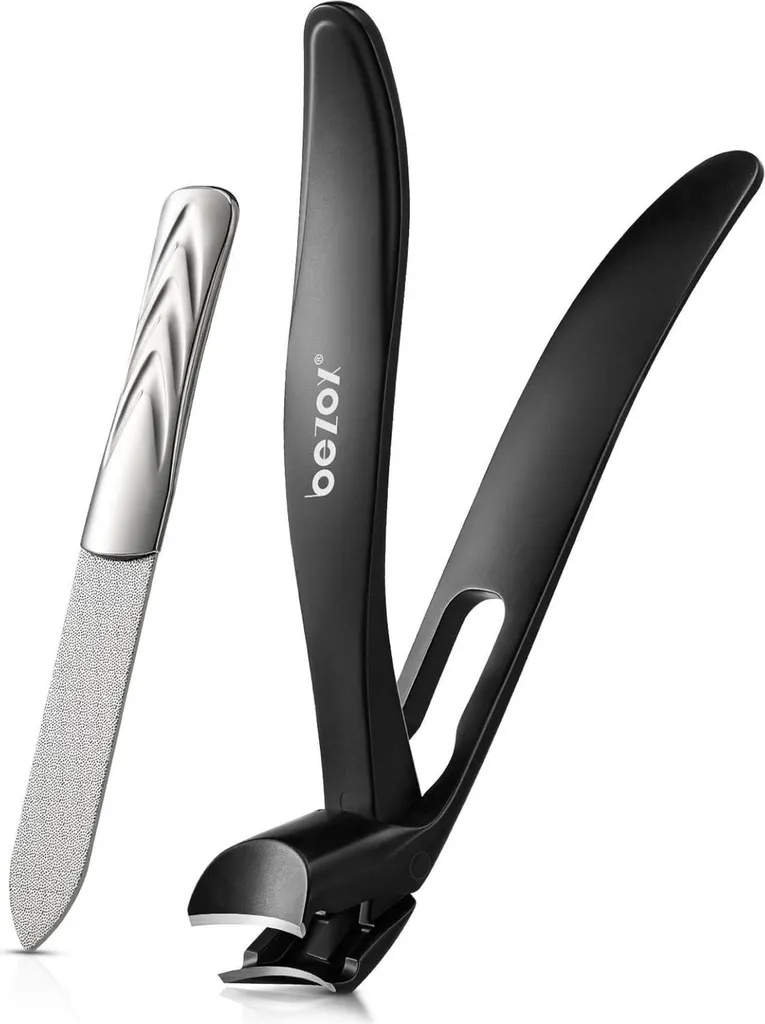 BEZOX Tagliaunghie Angolato Acciaio Inox Unghie Spesse e Senior