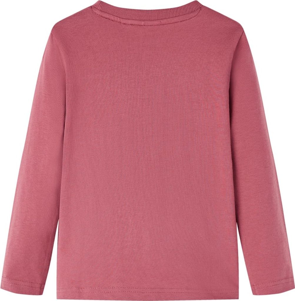 vidaXL Camicia a maniche lunghe per bambini rosso scuro 116 Immagine del prodotto 