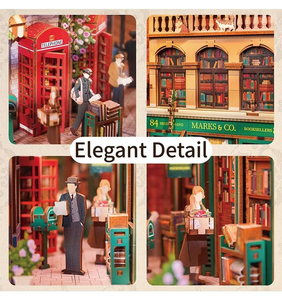 Idée Cadeau Maquette 3D Bois 84 Charing Cross Road pour Coin Lecture