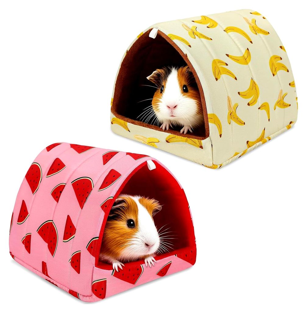 Meerschweinchenbett, waschbares Versteck für Kleintiere, Käfigzubehör für Zwergkaninchen, Chinchillas, Hamster, Igel, Frettchen, Bartagamen und...
