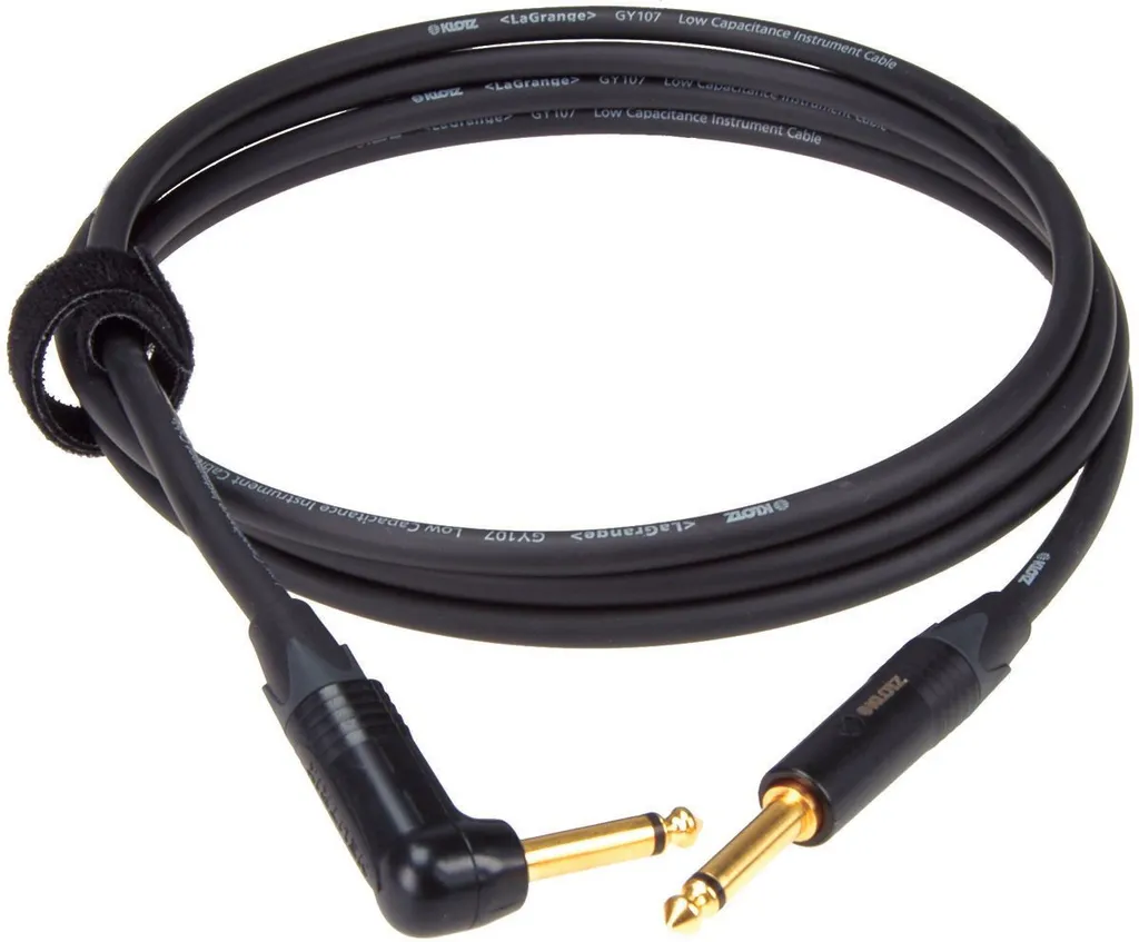 Câble Audio Klotz LAGPR0600 6 mètres Noir avec Connecteurs Plaqué Or Pro