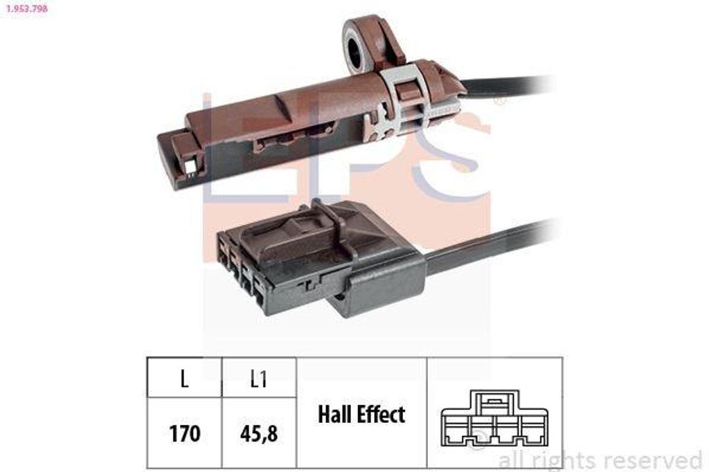 EPS Drehzahlsensor Sensor 1.953.798 für VW Passat Variant (3G5, CB5) 170mm