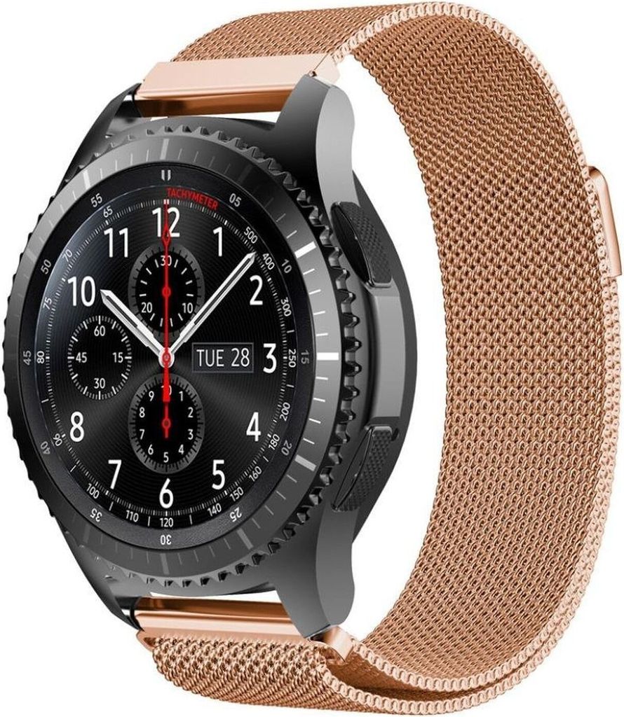 Ersatzarmband 22mm Edelstahl für Fossil Q Founder 2.0/Marshal/Wander/Crewmaster Uhrenarmband mit Magnetverschluss in FarbeFarbe: bronze