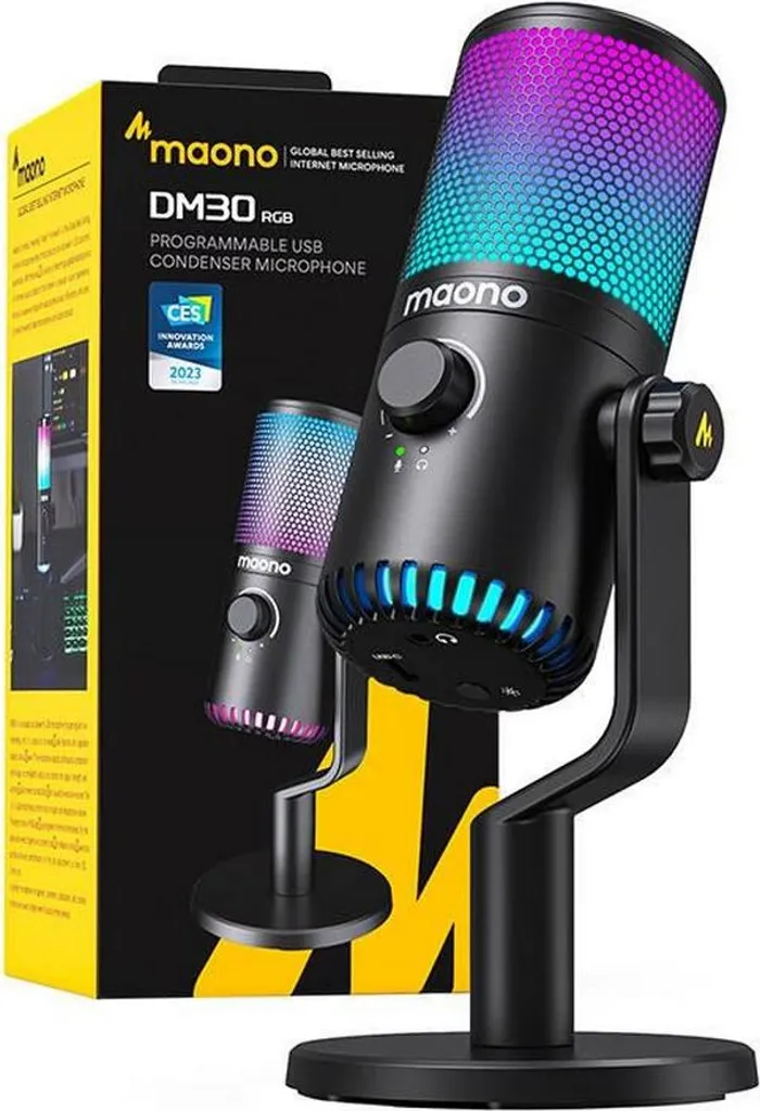 Maono DM30 RGB Black: Recensione Microfono USB 24-bit per Streamer - 4