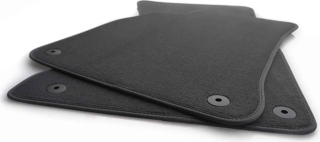 Set 2 Tappetini Anteriori per Audi A4 A5 B8 - Velours & Nubuck Nero