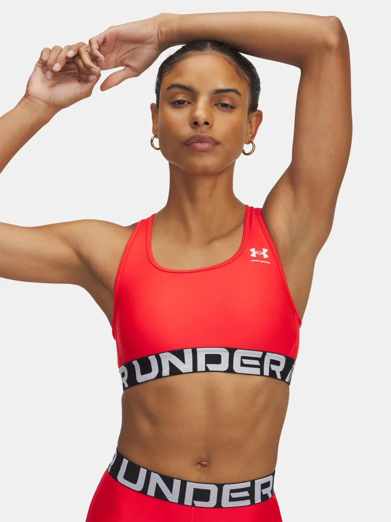 Brassière de Sport UA HG Mid Branded Rouge Racer pour Fitness en Taille XS