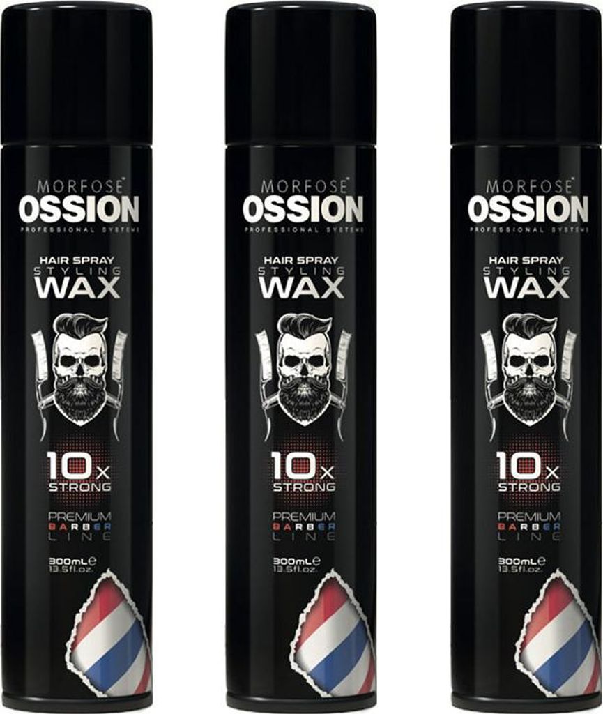 Ossion Premium Barber Line 10x Strong Hair Spray 3x300 ml Produktbild 