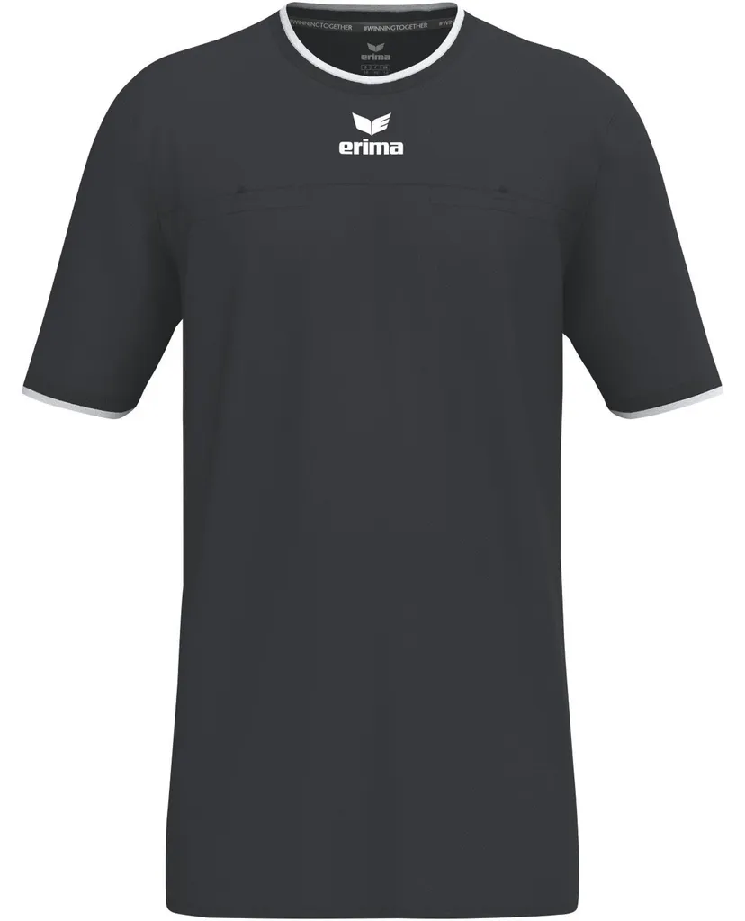 Maillot d'arbitre Erima noir anti-transpiration pour rester sec en match