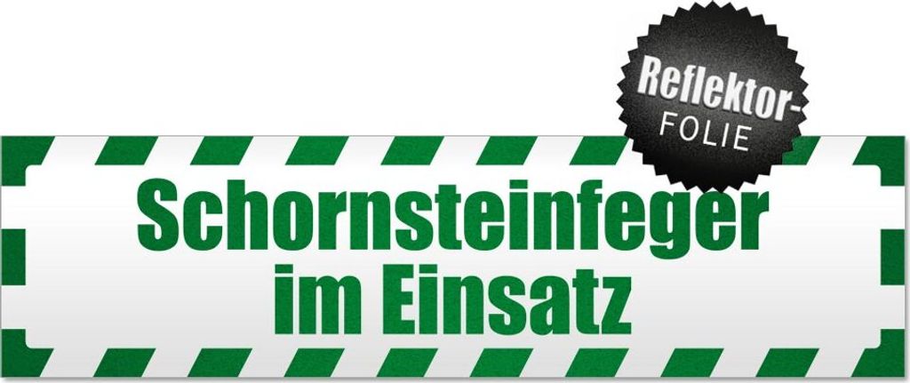 Schornsteinfeger Einsatz gestreift Magnetschild Schild magnetisch