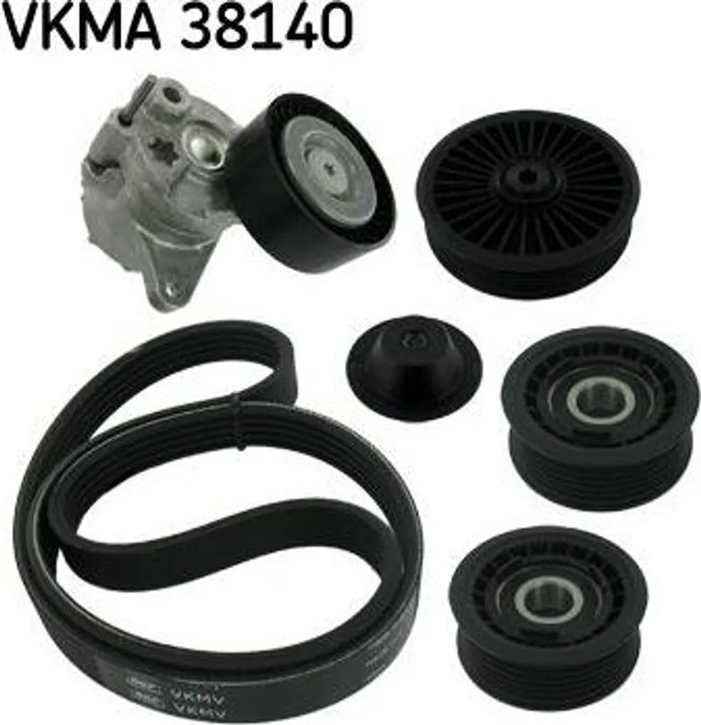SKF VKMA 38140 Kit de Courroies Trapézoïdales OE 078903137P pour Sprinter