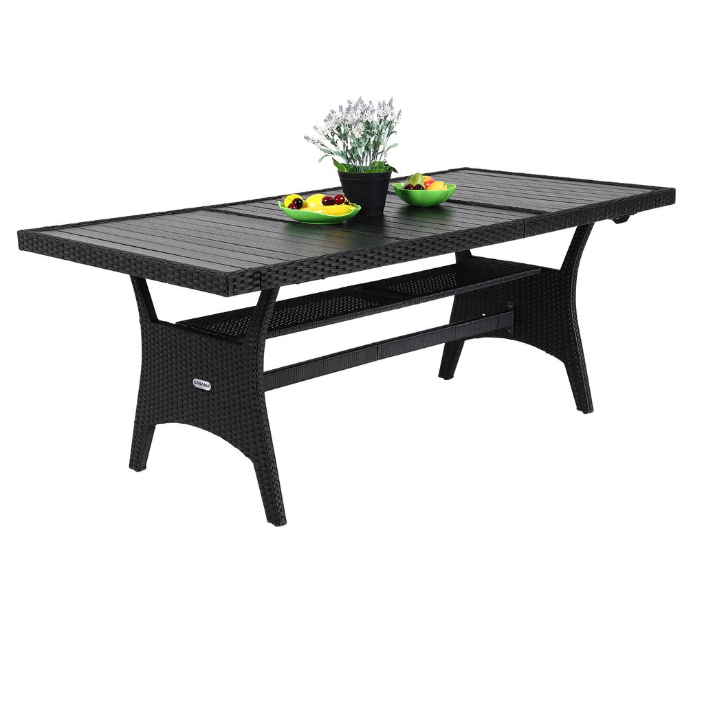 Gartentisch Terrassentisch Esstisch Lounge Tisch Aluminium Kunststoffrattan NEU