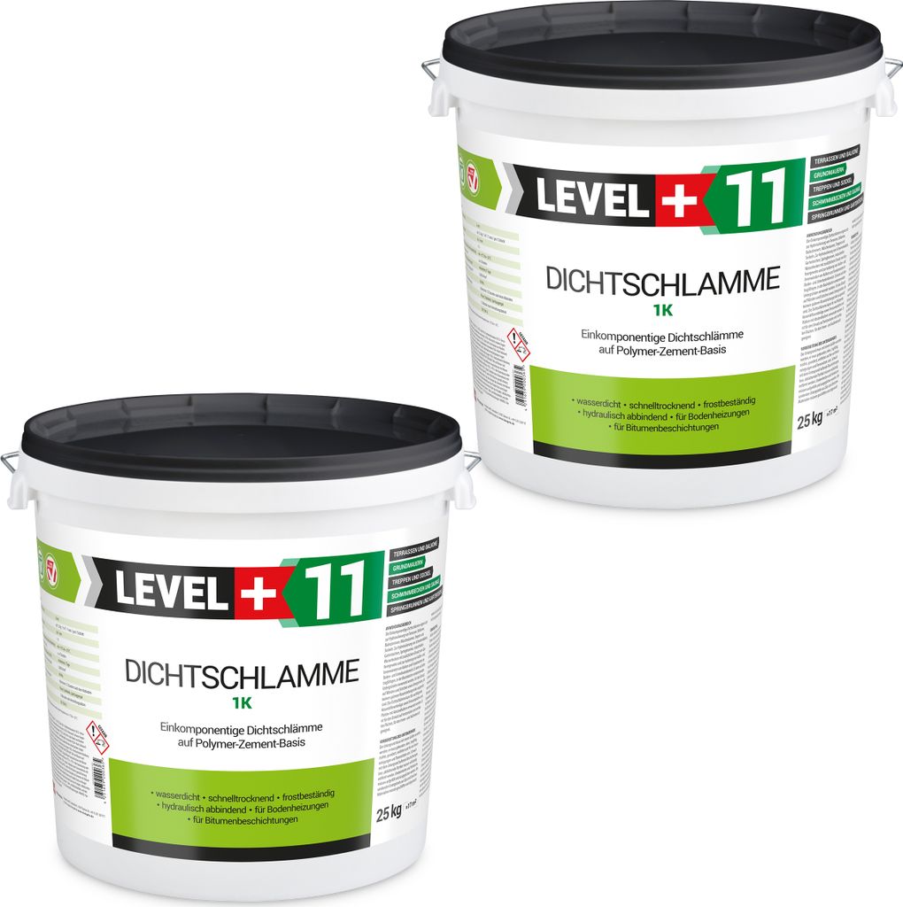 Dichtschlämme 1K Balkon Trockener 50Kg Keller Terrasse Dusche Bad Aussen L+11