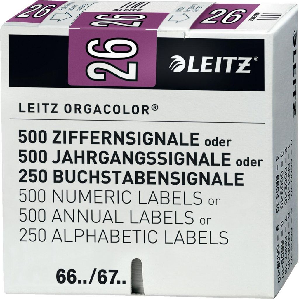 Orgacolor Jahrgangssignal 2026 violett 500 Stück Packung mit 10 Stück
