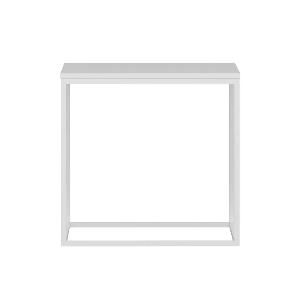 Skye Decor Basak Table d'appoint Blanche 52x50x50 cm pour Salon Moderne