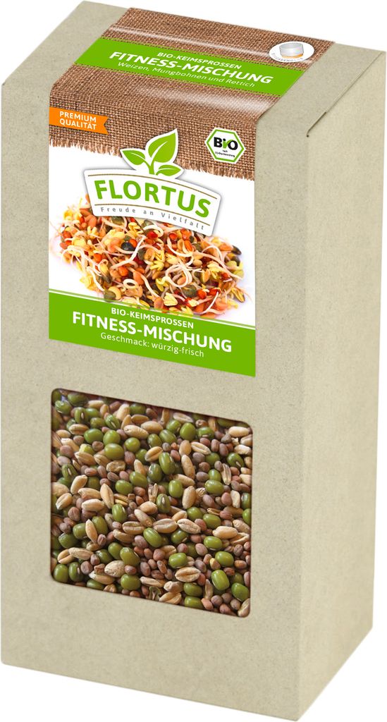 Keimsprossen Fitness-Mischung (Weizen, Mungbohnen und Produktbild 1
