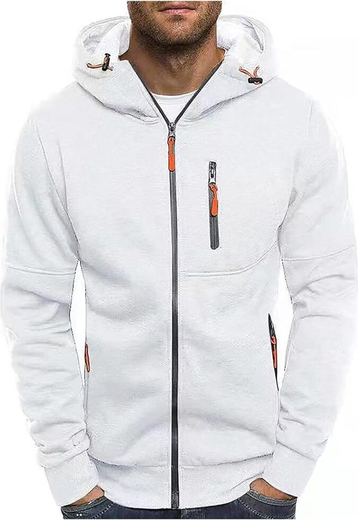 Herren Slim Fit Cardigan Mit ReißVerschluss Zipper Kapuzenpullover Kapuzenjacke Sweatshirt Casual Leichter Kapuzenjacke LäSsige Hoodie Winter Jac...