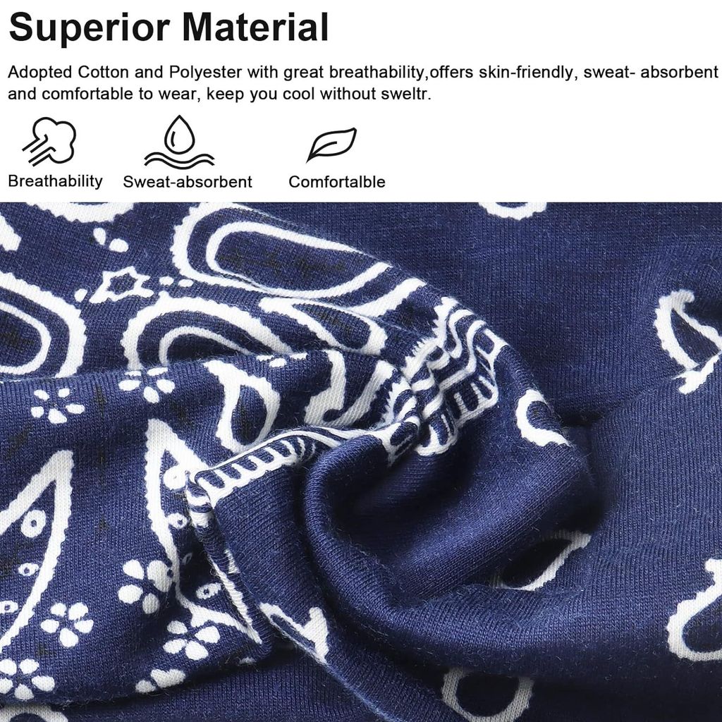 GWAWG Damen Bandanas Set - 3 Stück Jersey Kopftücher