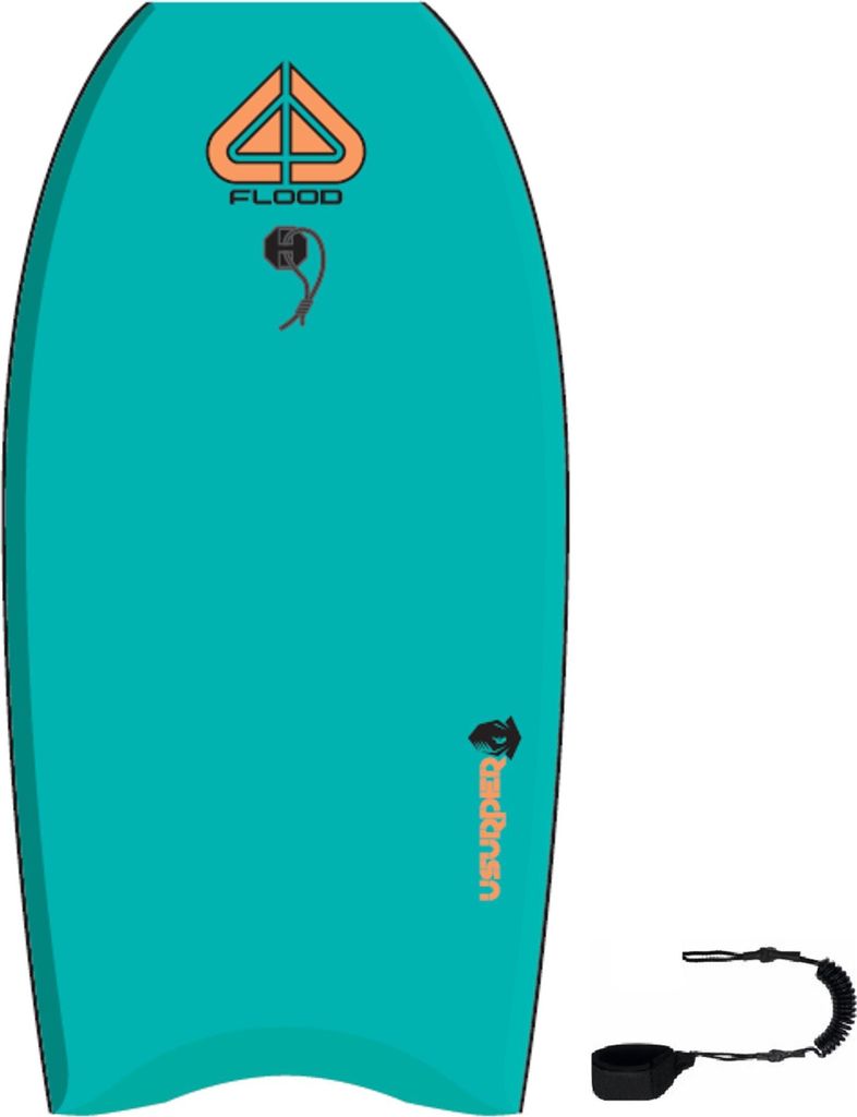 FLOOD Bodyboard Usurper 37 Türkis Orange Produktbild 