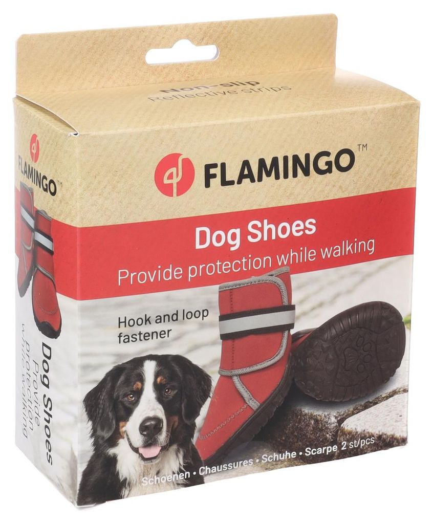 Flamingo Hundeschuhe Kajan rot - 2 Stück, Größe: XXXL