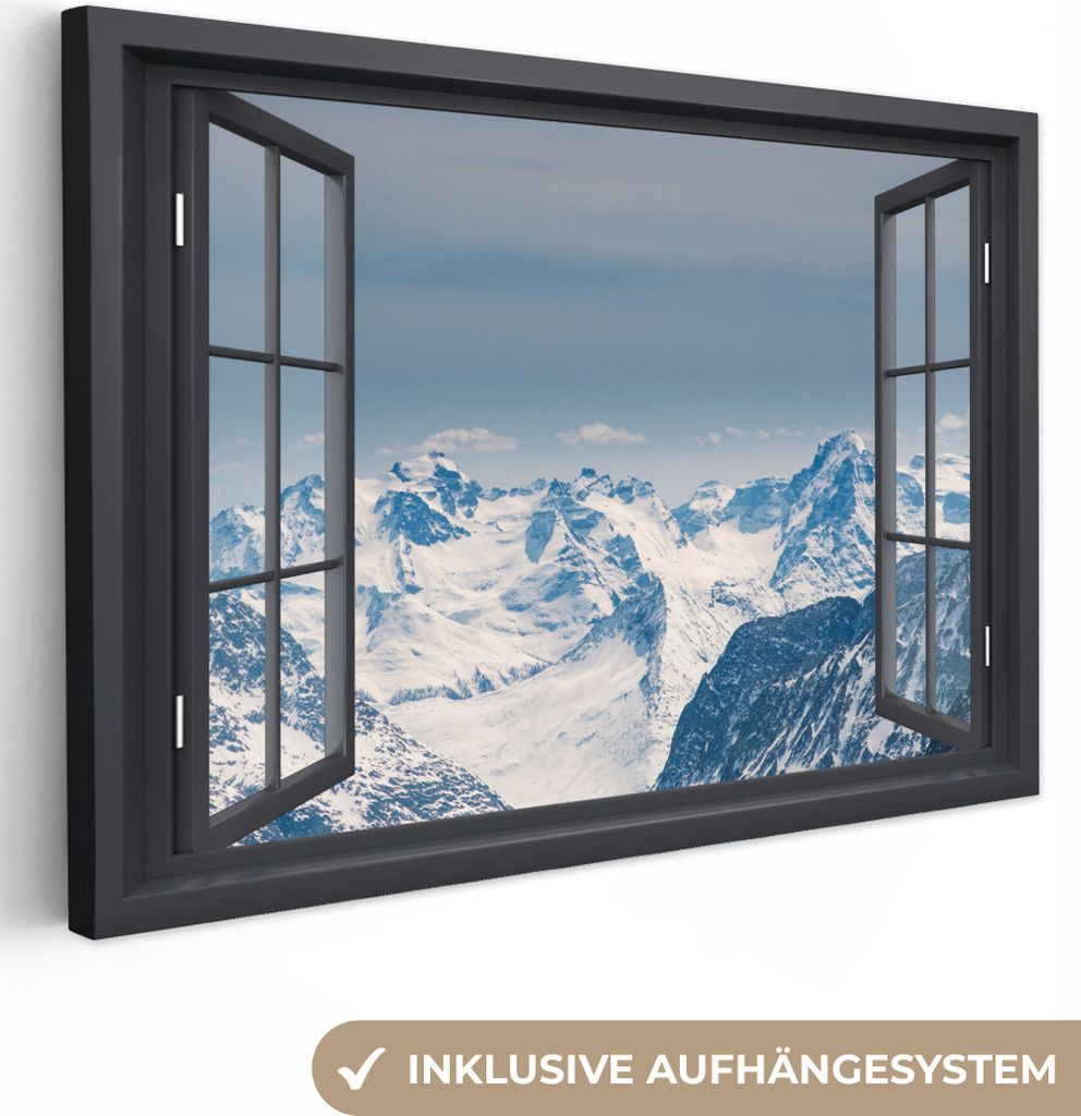 OneMillionCanvasses - Leinwandbilder - 150x100 cm, Aussicht - Berg - Landschaft, Wandbilder Kunstdruck Wanddekoration