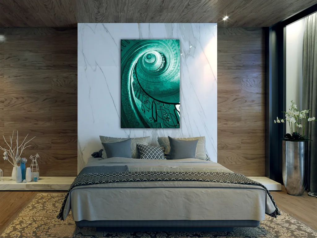 Quadro su tela italiano - Spirale architettonica (1 parte) verticale 40x60 cm Città d-B-0298-b-a - 2
