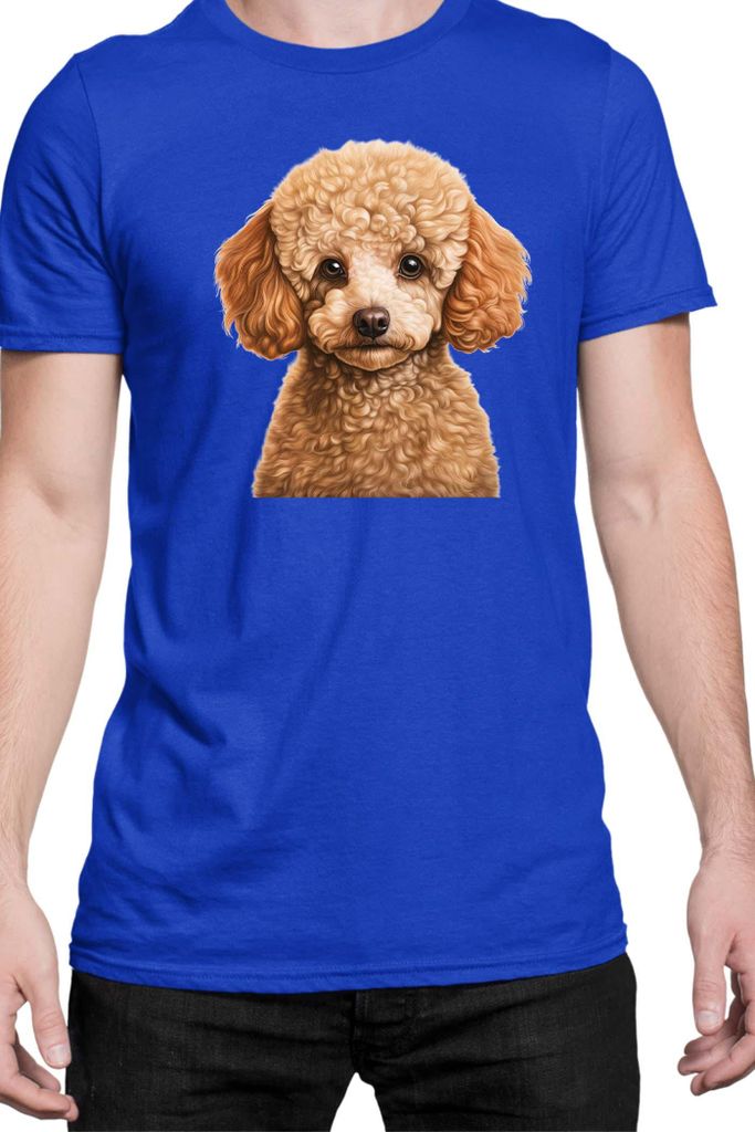 Herren T-Shirt Dogs Breeds Poodle Dog Breed 005, Man XL / Blau