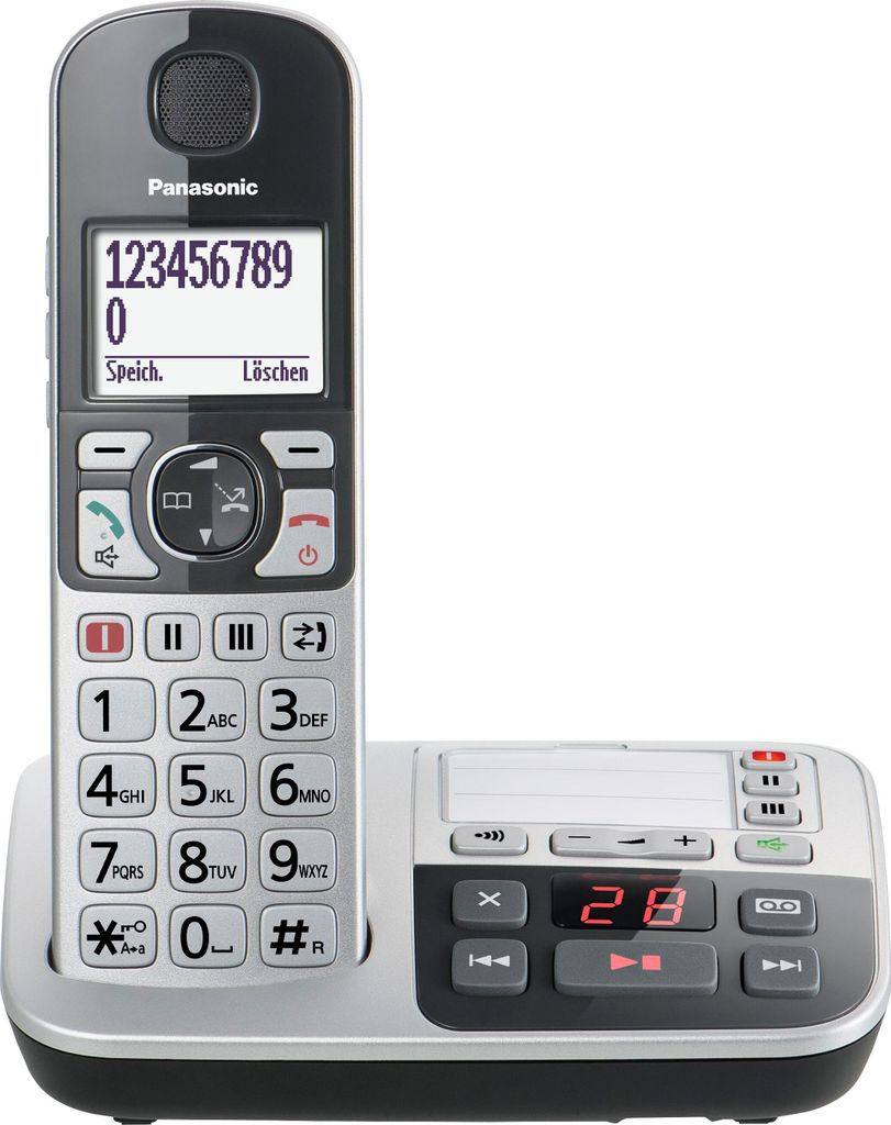 Panasonic KX-TGE520GS silber-schwarz Produktbild 