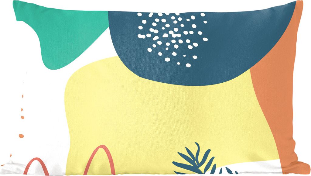 MuchoWow Zierkissen Sofakissen Wohnzimmer Dekokissen 50x30 cm Sommer - Formen - Abstrakt - Wohnzimmerdekoration - Polster mit Photo