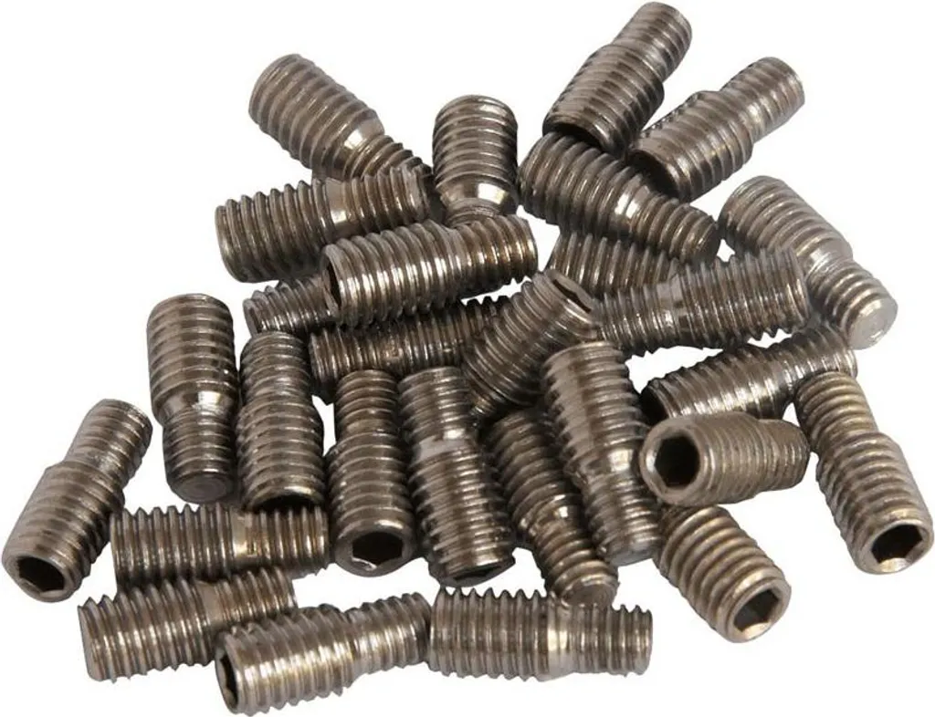Boulons de Pédale Burgtec Mk4 Argent Haute Résistance - Set de 32