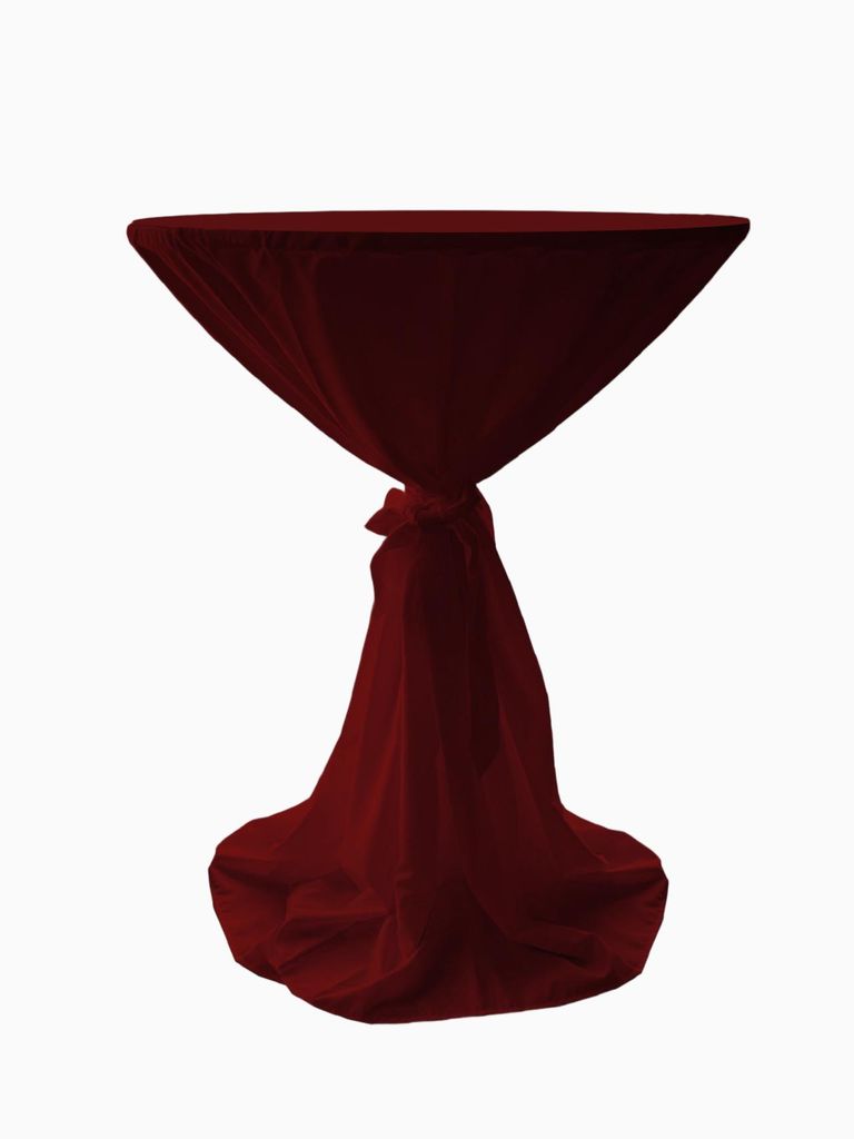 Stehtisch Hussen Polyester mit Schlaufe Bordeaux 80cm ø Produktbild 