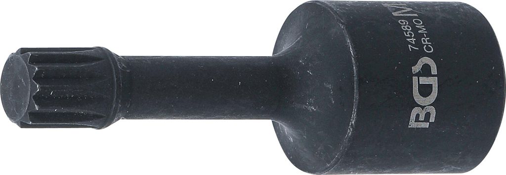BGS 74589 Kraft-Spezial-Bit-Einsatz, Länge 72 mm, Antrieb Innenvierkant 12,5 mm (1/2"), Innenvielzah