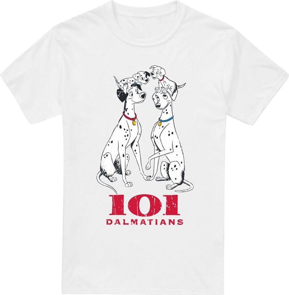 101 Dalmatians - T-Shirt für Herren TV5249 (M) (Weiß)