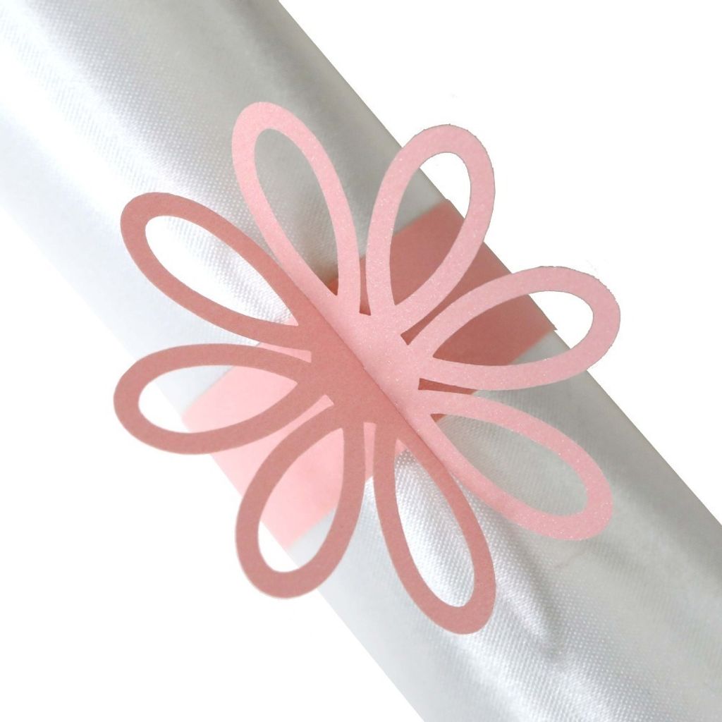 50Pcs Laser Cut Blume Form Einweg-Papier Serviettenringe, Serviettenhalter Für Hochzeit Party Abendessen Tischdekoration