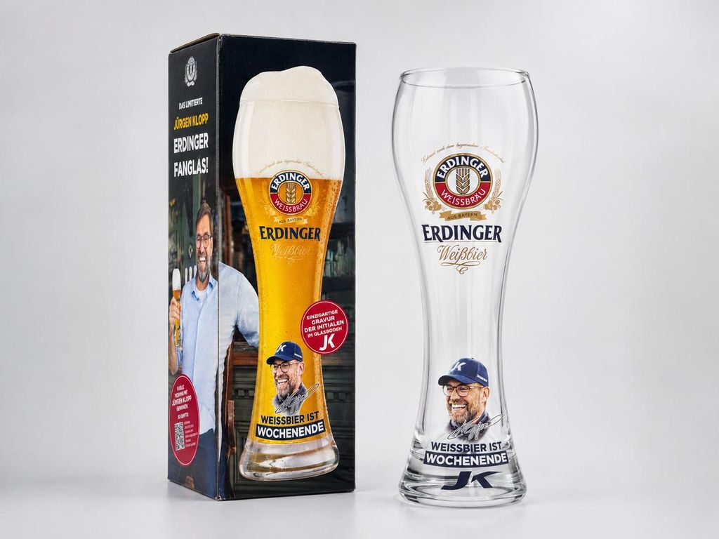 ERDINGER Weißbier Jürgen Klopp Fan-Glas 0,5 l - Limitierte Produktbild 