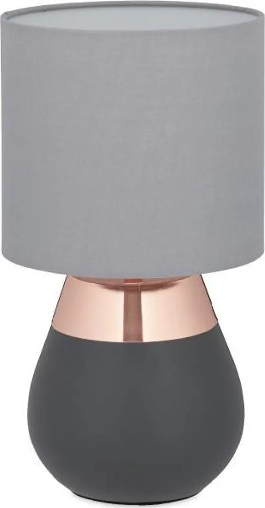 Lampada da comodino con funzione touch, ovale
