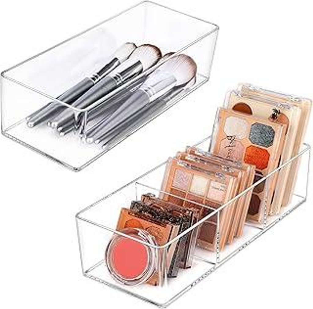 JessLab Schubladen Organizer, Acryl Make-up Organizer Kosmetik Aufbewahrung Schmuck Display für Schreibtisch Kleiderschrank Badezimmer Waschtisch ...