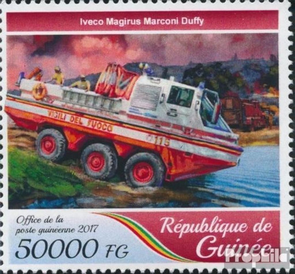 Briefmarken Guinea 2017 Mi 12629 (kompl. Ausgabe) postfrisch Feuerwehrfahrzeuge