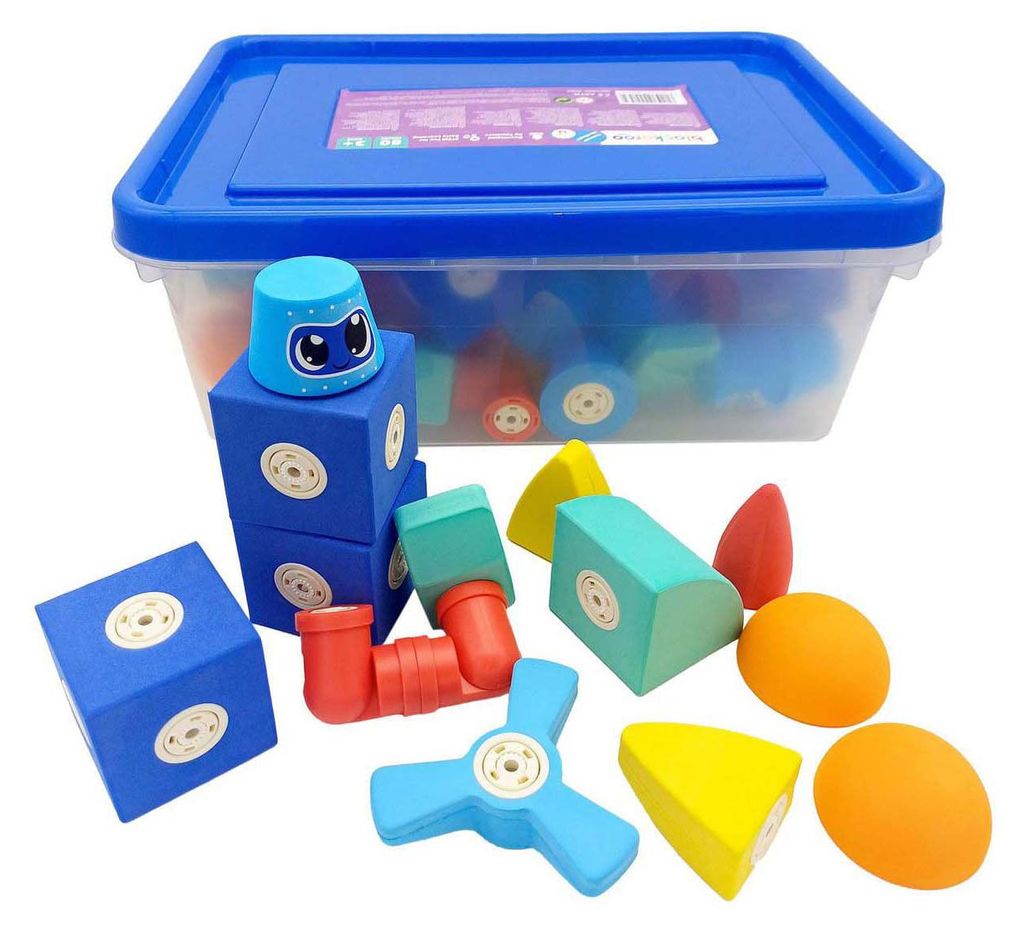Blockaroo Blocs magnétiques en mousse, 60dlg. Image du produit 