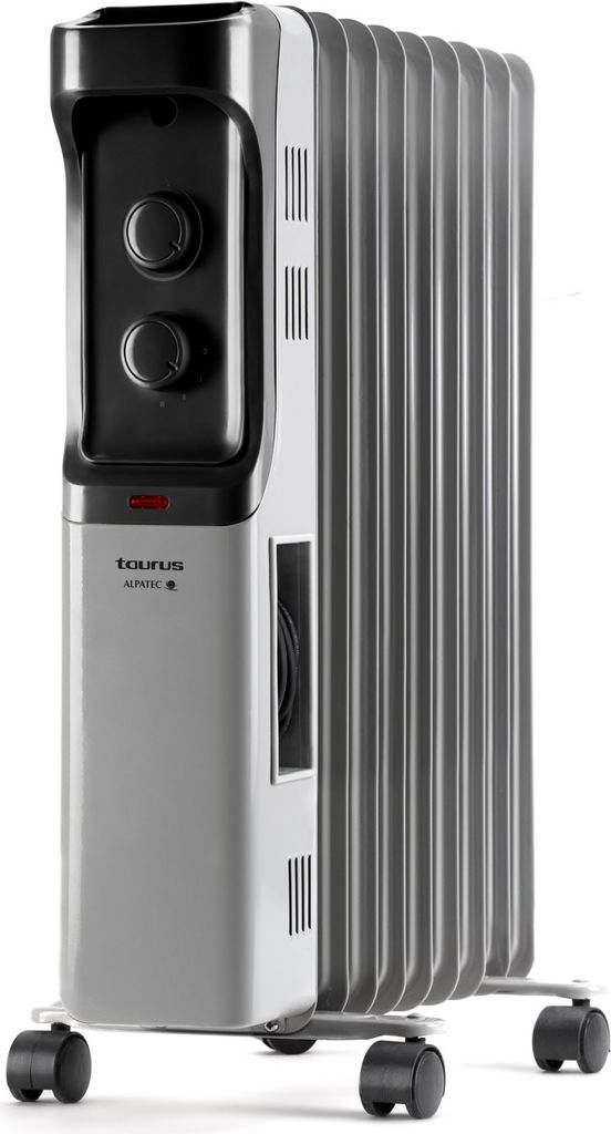 Taurus Alpatec New Dakar 2000 - Ölgefüllter Strahler, 2000W, 3 Intensitäten, einstellbarer Thermostat, Kippschutz, Kontrollleuchte, Tragegriff, ...