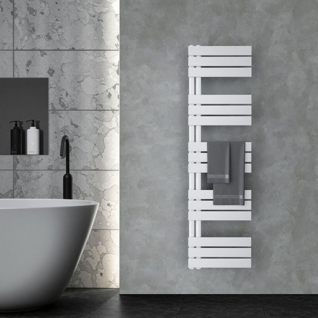 VILSTEIN Badheizkörper elektrisch, Handtuchheizkörper seitlich offen, Handtuchtrockner Bad, Wandheizkörper, Handtuchheizung Badezimmer, Heizkör...