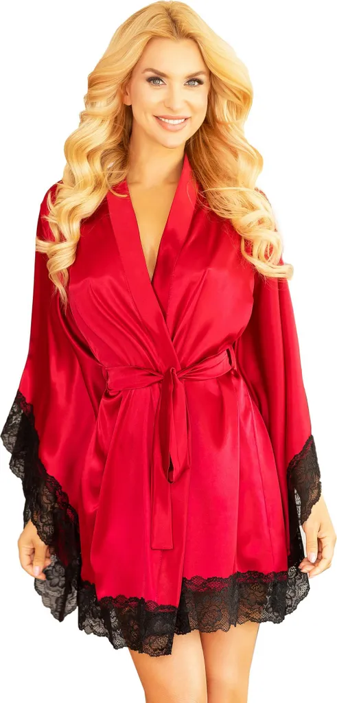 Vestaglia Donna Mahe S Bordeaux | Biancheria Notte Raso e Pizzo