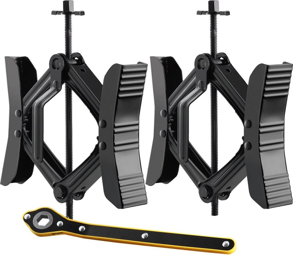 Wheel Chock Stabilizer 2 Sets for RV Travel Trailers with Ratchet Wrench