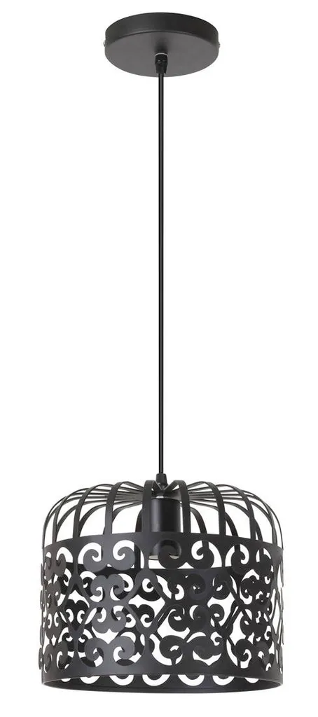 Suspension Métal Noir ø260mm Alessandra Style Rétro Romantique E27