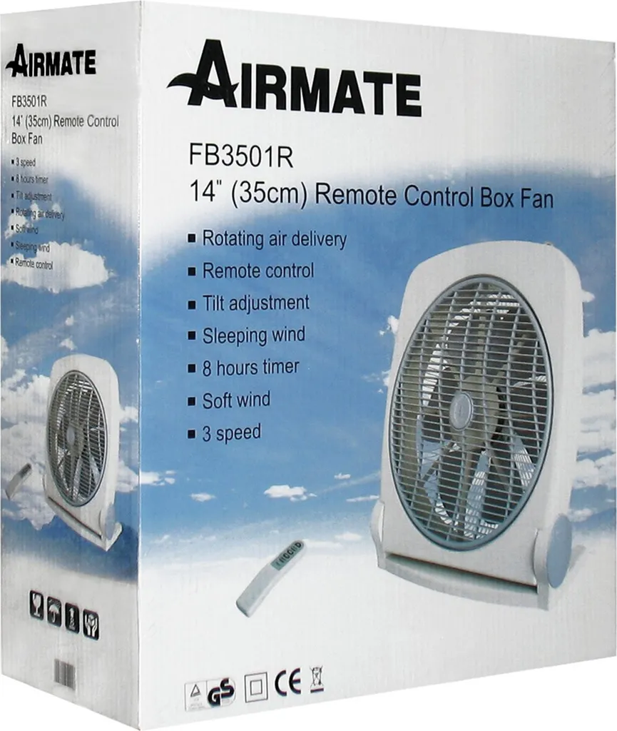 Ventilateur de Table Carré Airmate - Programmable avec Télécommande 8h - 5