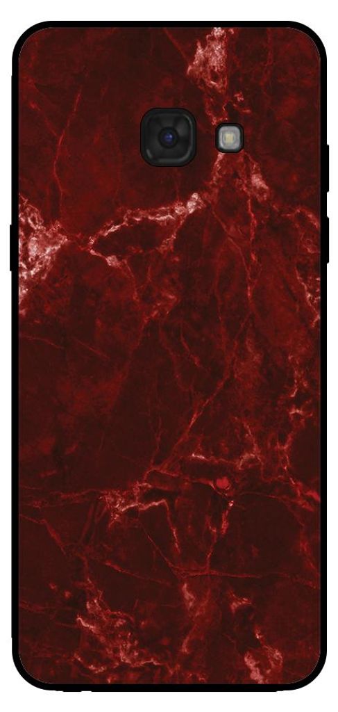 Smartphonica Handytasche für Samsung Galaxy A5 2017 mit Marmordruck - TPU Rückseite Fall Marmor Design - Rot