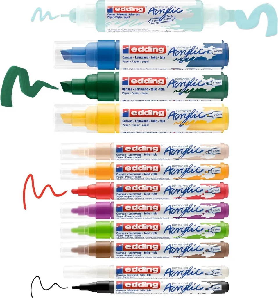 Set créatif acrylique basic VE 4x12 crayons feutres pour dessin artistique