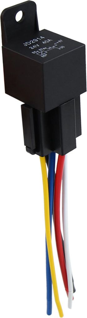 24V 40A SPDT Kfz-Relais 5 Pin 5 Drähte mit Kabelbaumbuchsenstecker