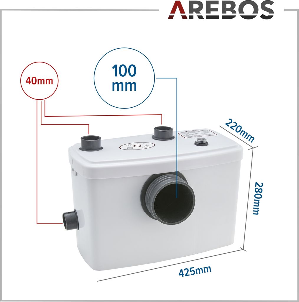 AREBOS Hebeanlage Schmutzwasserpumpe Sonstige Produktbild 8
