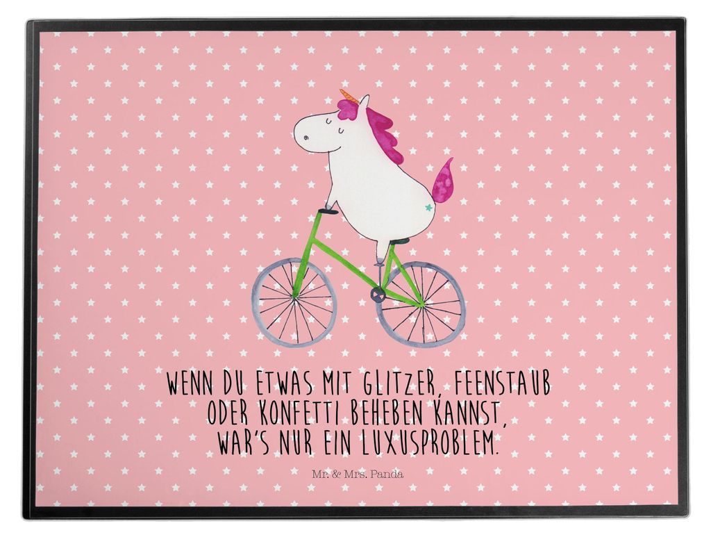 Mr. & Mrs. Panda schreibtischunterlage Einhorn Radfahrer - Produktbild 
